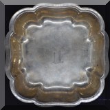 S03. Sterling silver bowl with scalloped edge and monogram. - $395 